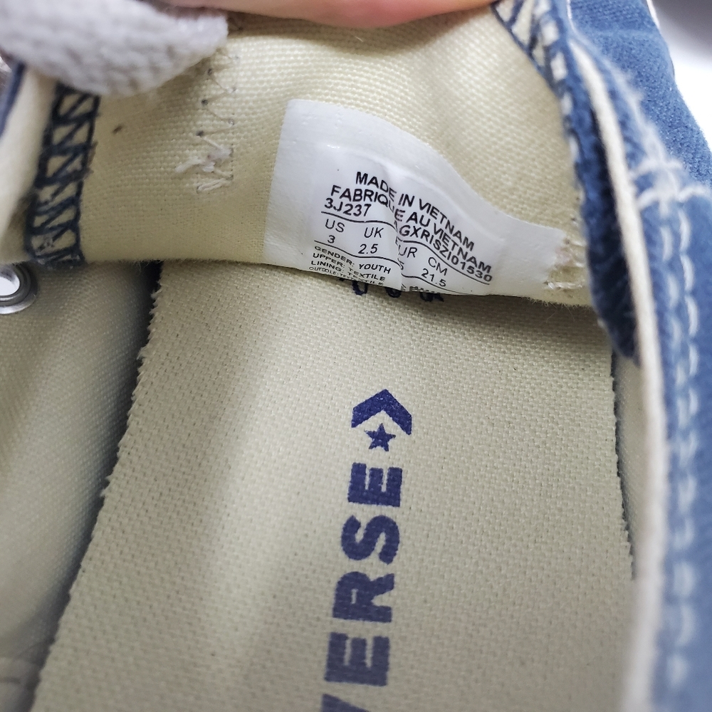CONVERSE Blue Low Top Shoes Sneakers Lace Up 3 - Picture 4 of 12